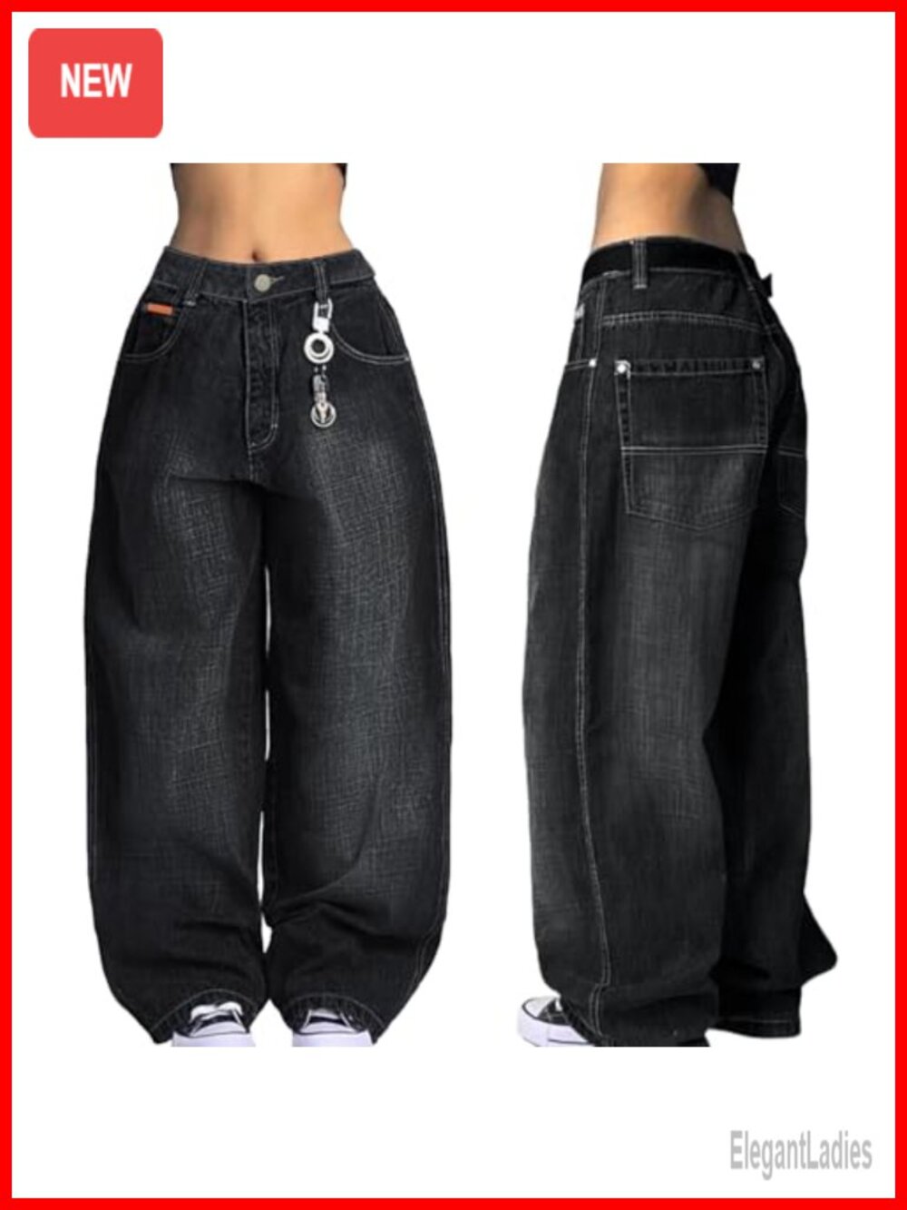 Baggy Wide Leg Jeans Women 90s Hip Hop Vintage Denim Pants